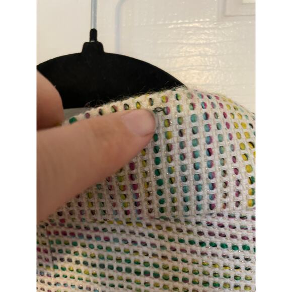 Trina Turk Blazer Designer Size 4 Rainbow Cuffed Short Sleeve Fully Lined - Picture 11 of 11